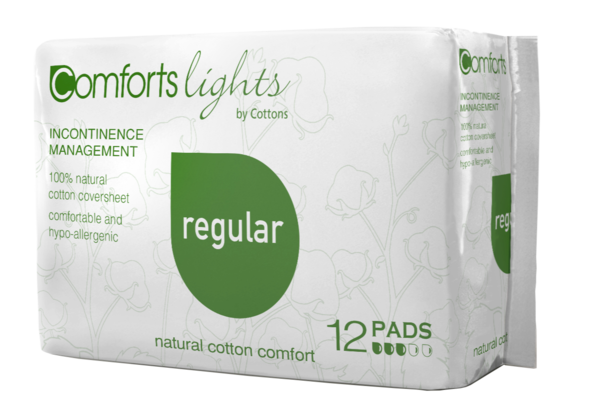 Comforts compresa Regular incontinencia algodón 100% 12u