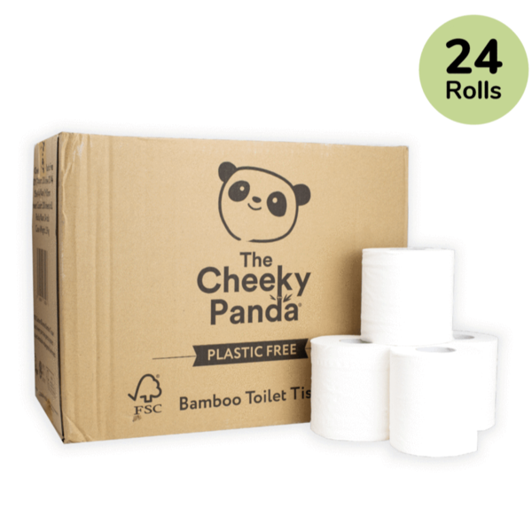 Cheeky Panda Papel higiénico de bambú |24 rollos|